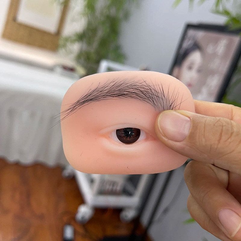 假皮大师植绣眉毛专用模块绣软线条5D硅胶眉眼皮块练习纹真眉眉膜