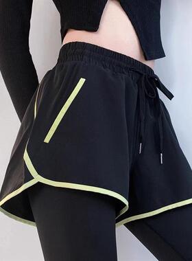 英国Next Rtrx假两件健身裤女大码运动裙裤排球羽毛球跑步瑜伽裤