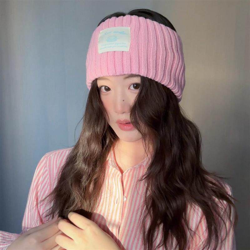 英国运动发带女针织宽边健身头带