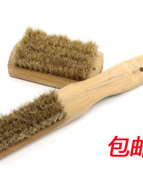 正宗长柄猪毛鞋刷/方形猪毛板刷 黄色猪鬃毛洗鞋洗衣软毛刷子