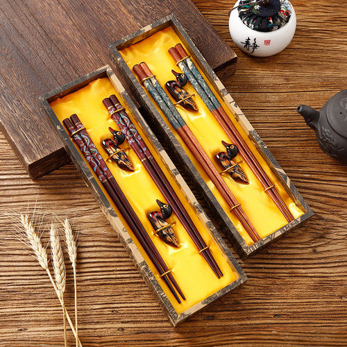 送老外中国风工艺品脸谱筷子