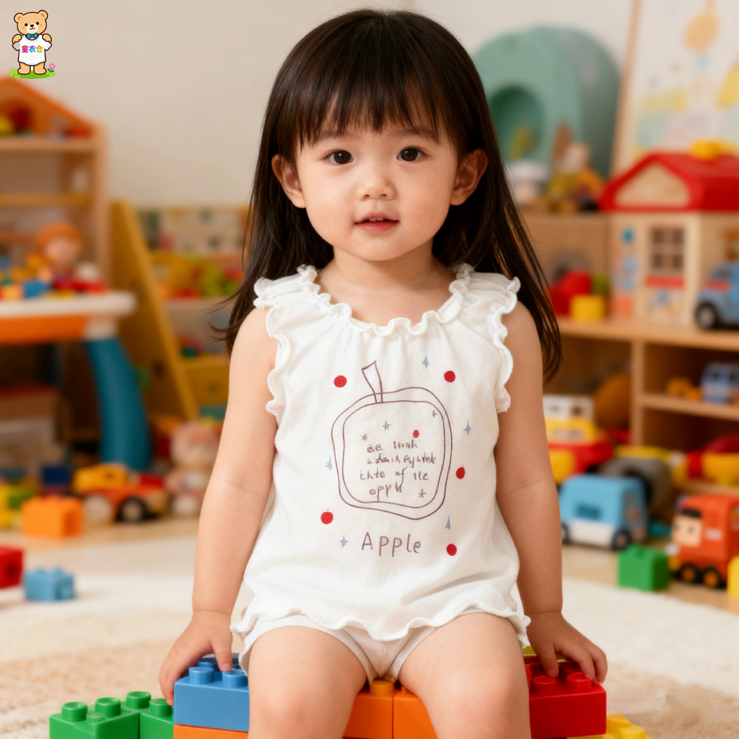 婴幼儿女宝宝2026夏季新款款可爱印花薄款无袖背心上衣