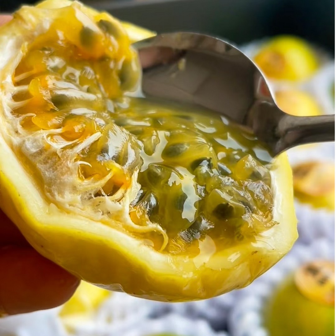 果到达顺丰邮海南桂蜜5号黄金百香果特大果1箱净重2/4斤
