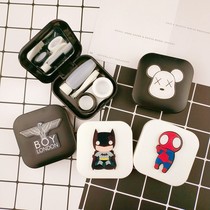 Contact myopia glasses box men's and women's Korean simple personality portable care cartoon ins companion box beautiful pupil box