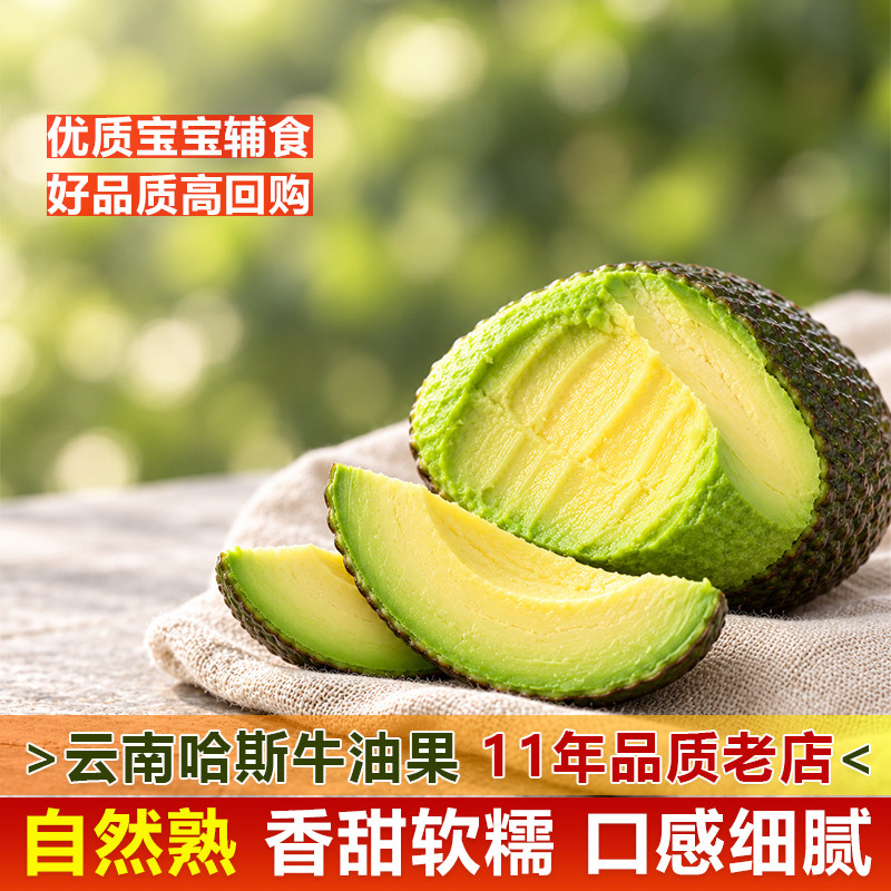 云南新鲜牛油果森林奶油整箱6个