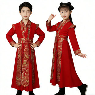 苍穹唤起势运敲打鼓马踏山河万马奔腾舞蹈演出服装成人儿童花木兰