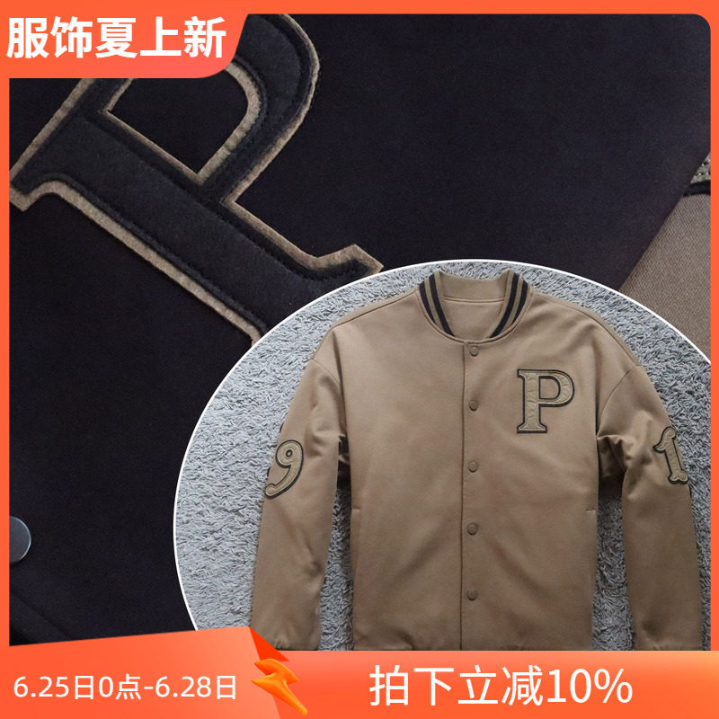 宽松欧版6折春季新品棉质夹棉棒球服保暖贴布男士休闲夹克 429#