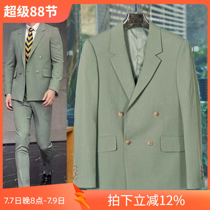 高端商务绿色男士西装外套