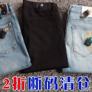 断码2折秋季丹宁客供弹性修身男士牛仔裤 24682 9356 03389