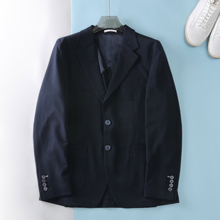 234815 男西服 3折春秋新品 客供莫代尔混防简约百搭商务宝蓝西装