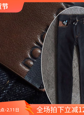 5折2025冬季厚款植薄绒进口复古水洗高弹修身男休闲牛仔裤 25971