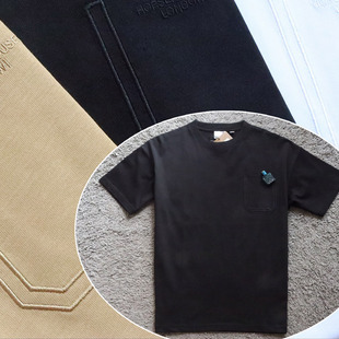 T恤 欧版 圆领短袖 凉爽高支高密棉黑色白色男士 2220 宽松3折夏季