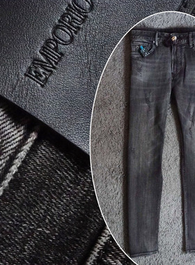 6折2025秋冬丹宁复古灰黑弹性修身简约男士休闲牛仔裤 9658