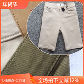 丹宁弹性亲肤直筒简约军绿色男休闲牛仔短裤 6折2025夏季 薄款 2873