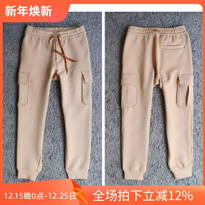 客供双面纯棉厚款松工装裤男卫裤