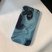 晕染石绿色iPhone15promax手机壳苹果13pro菲林硬壳11简约12时尚14plus创意xs男女xsmax高级全包mini保护套