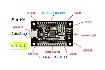 GD32E230F8P6开发板GD32E230F8P6核心板GD32E230开发板