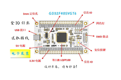 GD32F405VGT6核心板GD32F405VGT6最小系统板GD32F405VGT6开发板