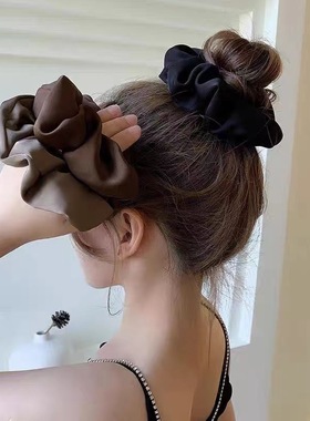 法式气质高级质感缎面大肠发圈韩国丝绸大肠圈头绳发绳皮筋发饰女