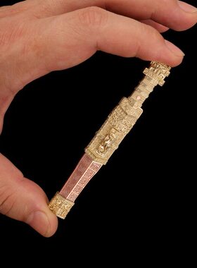 微缩刀剑1比6之短款楚剑螭龙汉剑DIY配件手工9厘米微刀零件未开刃