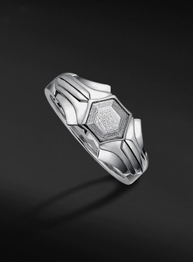 泰银复古北欧陨石开口戒指男七海之戒轻奢小众送男友生日礼物