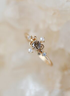 《星象仪》高级感小众设计天然铜镀玫瑰金戒指女 复古工业风