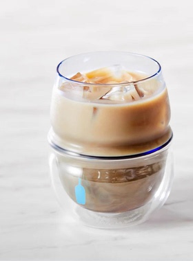 现货蓝瓶咖啡BLUE BOTTLE 日本福冈限定BODUM 双层耐热玻璃咖啡杯