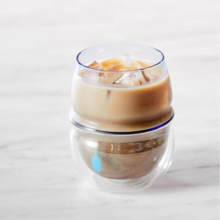 双层耐热玻璃咖啡杯 日本福冈限定BODUM 现货蓝瓶咖啡BLUE BOTTLE
