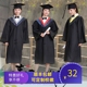 毕业礼服学士服硕士服全套文理工医农军科学士帽学士袍可定制校徽