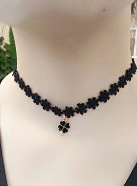 蕾丝四叶草项链颈饰脖子链项圈