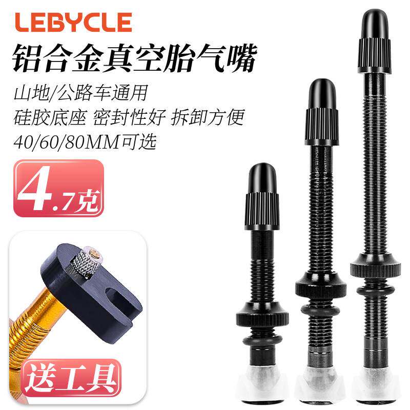适用捷安特自行车真空胎气嘴铝合金气门嘴法嘴延长配件48mm60