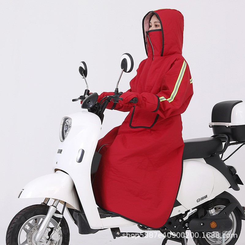 2025新款电动车挡风衣冬加绒加厚