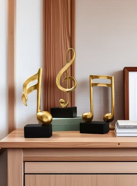 现代简约创意音乐符号摆件家居客厅电视柜酒柜摆设样板房软装饰品