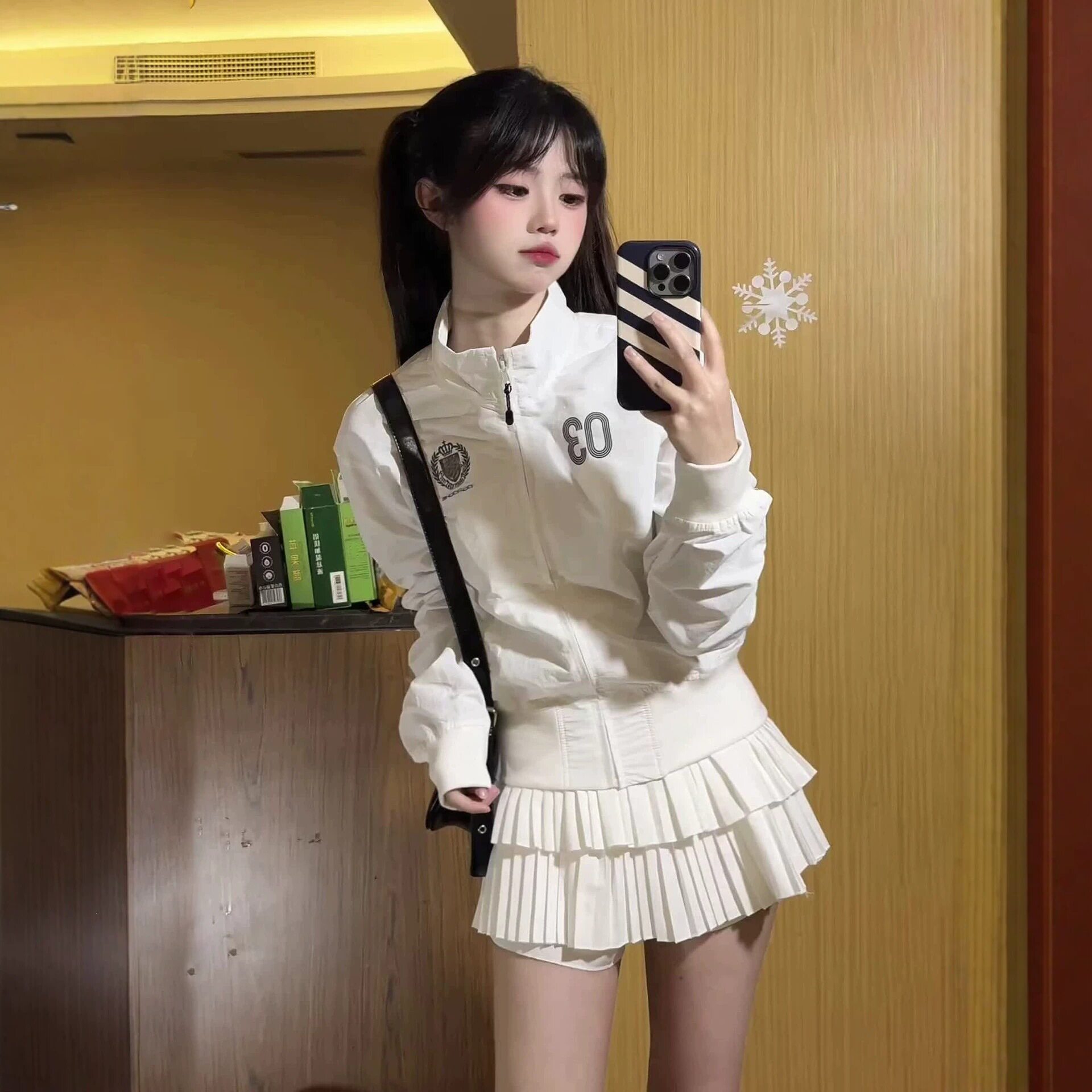 白色立领修身衣女款夏季2026新款小个子运动休闲薄款收腰外套