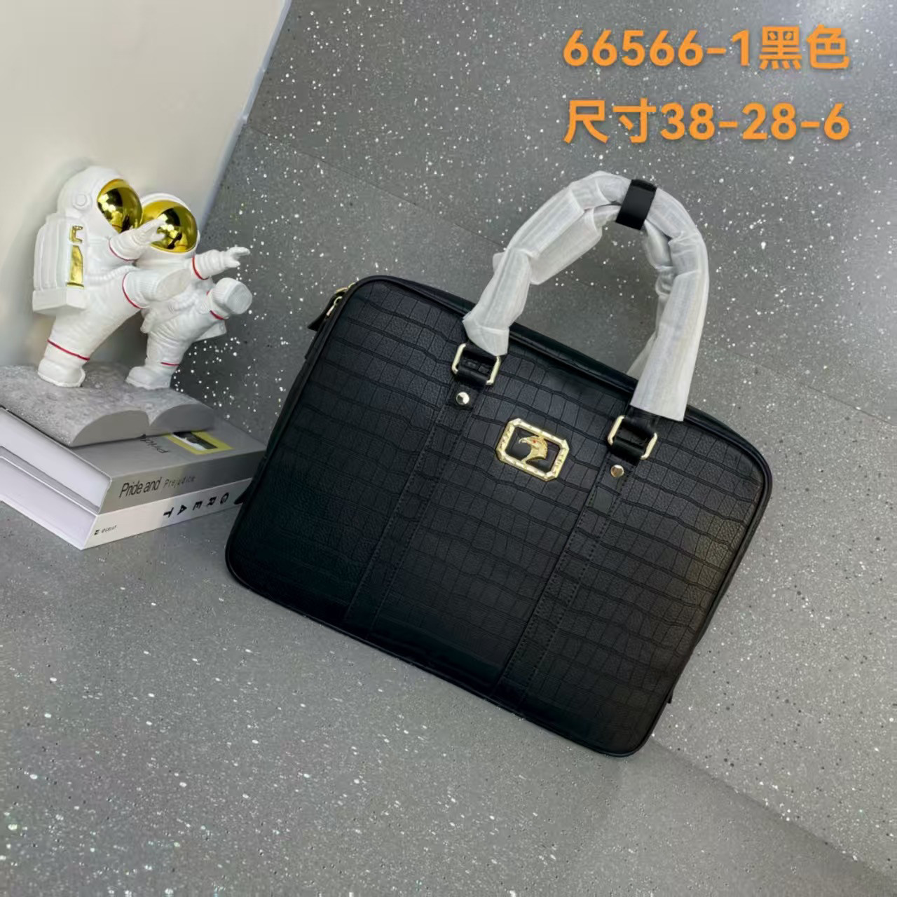 老鹰头商务男公文包真皮横款潮流文件包单肩包牛皮百搭手提包男包