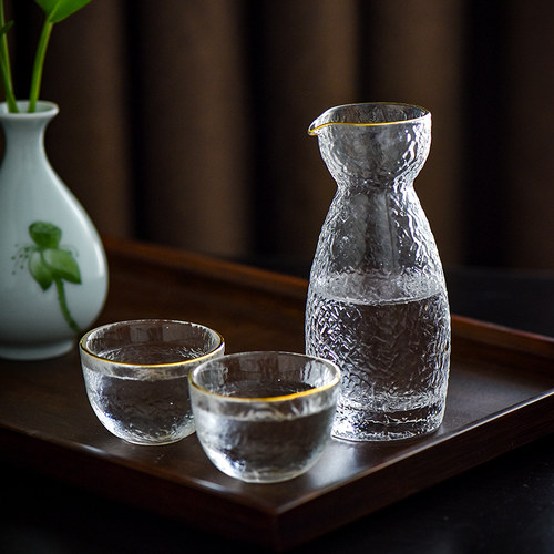 日式玻璃清酒壶杯套装