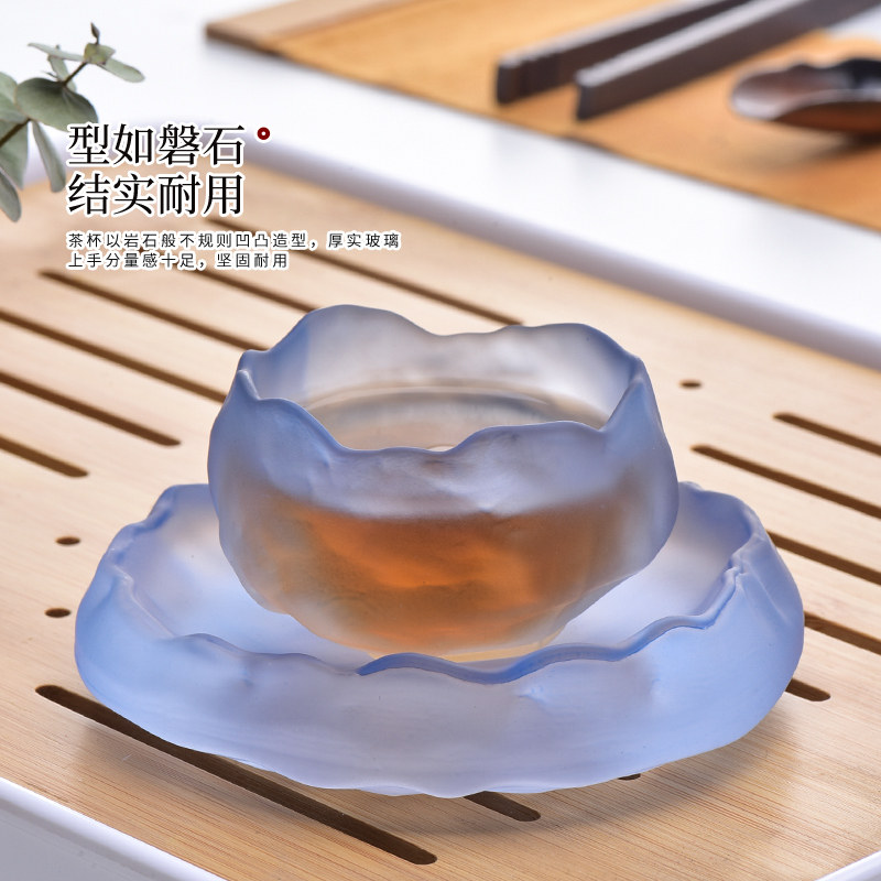法兰晶日式琉璃杯李子柒同款茶杯手工古法功夫茶具小号玻璃杯套装