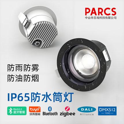 IP65防水筒灯厨房卫生间阳台淋浴房浴室嵌入式灯具涂鸦zigbee智能