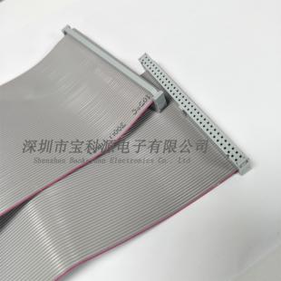60pin 线材测试机配件转接线60P牛角转接头 IDC灰色排线 2.54间距