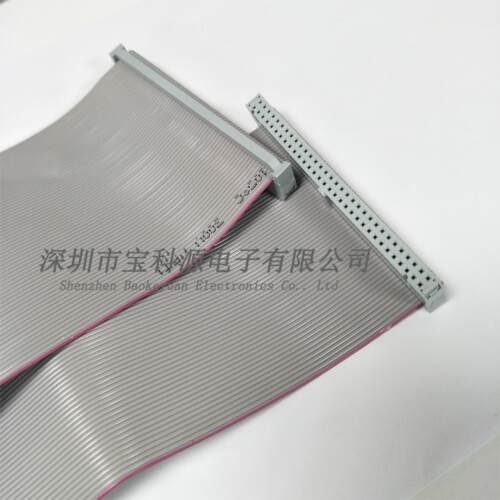 30pin 线材测试机配件转接线30P牛角转接头 IDC灰色排线 2.54间距