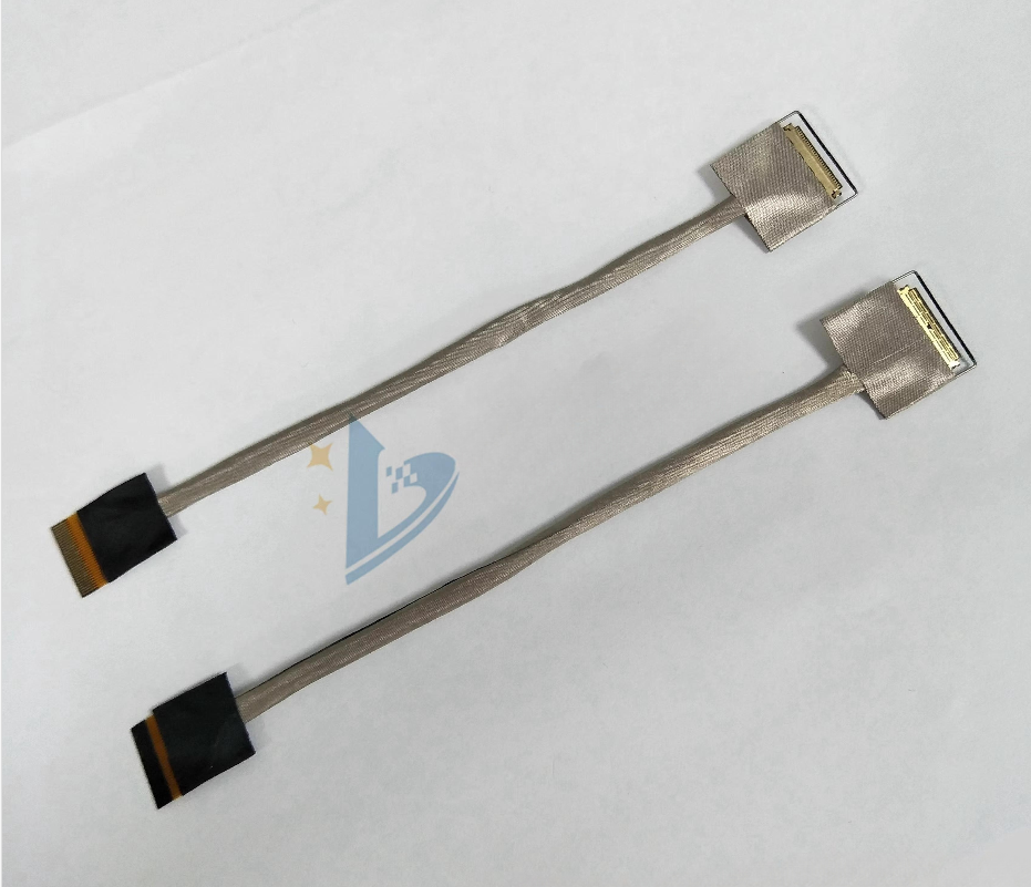 铁氟龙屏线 0.5-30P 长度150MM EDP屏线转FPC排线 单头带拉环 - 实物图