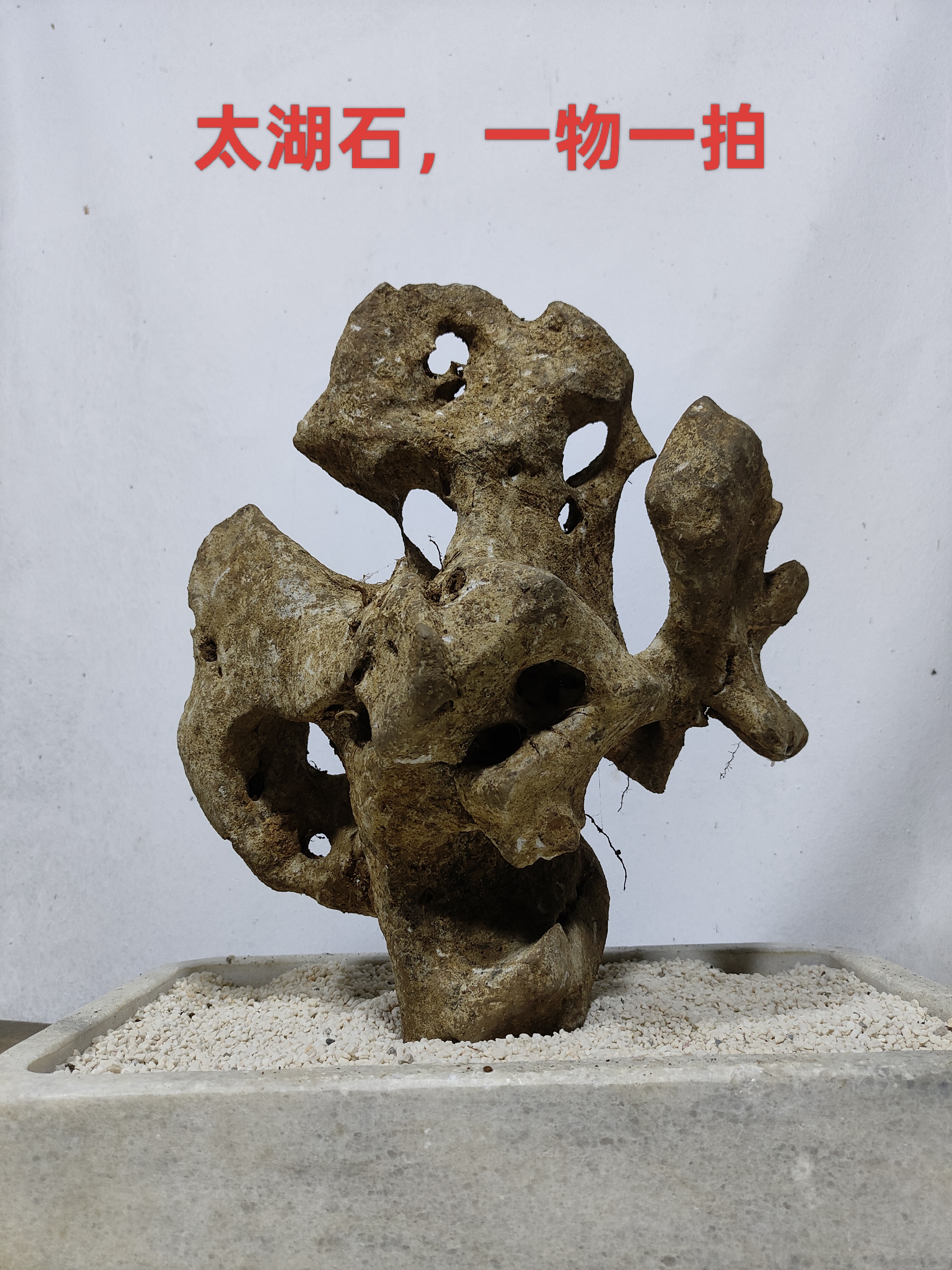 太湖石观赏摆件石英石墨石玲珑石盆景附石奇石天然原石香炉石B07