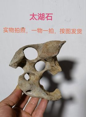 太湖石观赏摆件石英石墨石玲珑石盆景附精品奇石天然原石头B01