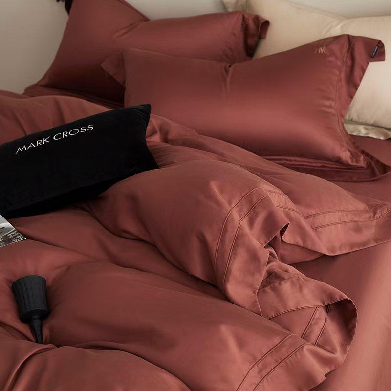 轻奢100s天丝磨毛四件套全棉纯棉简约刺绣被套床单床上用品,床上用品,床品套件/四件套/多件套,淘宝优惠券,粉丝福利购,淘宝优惠卷