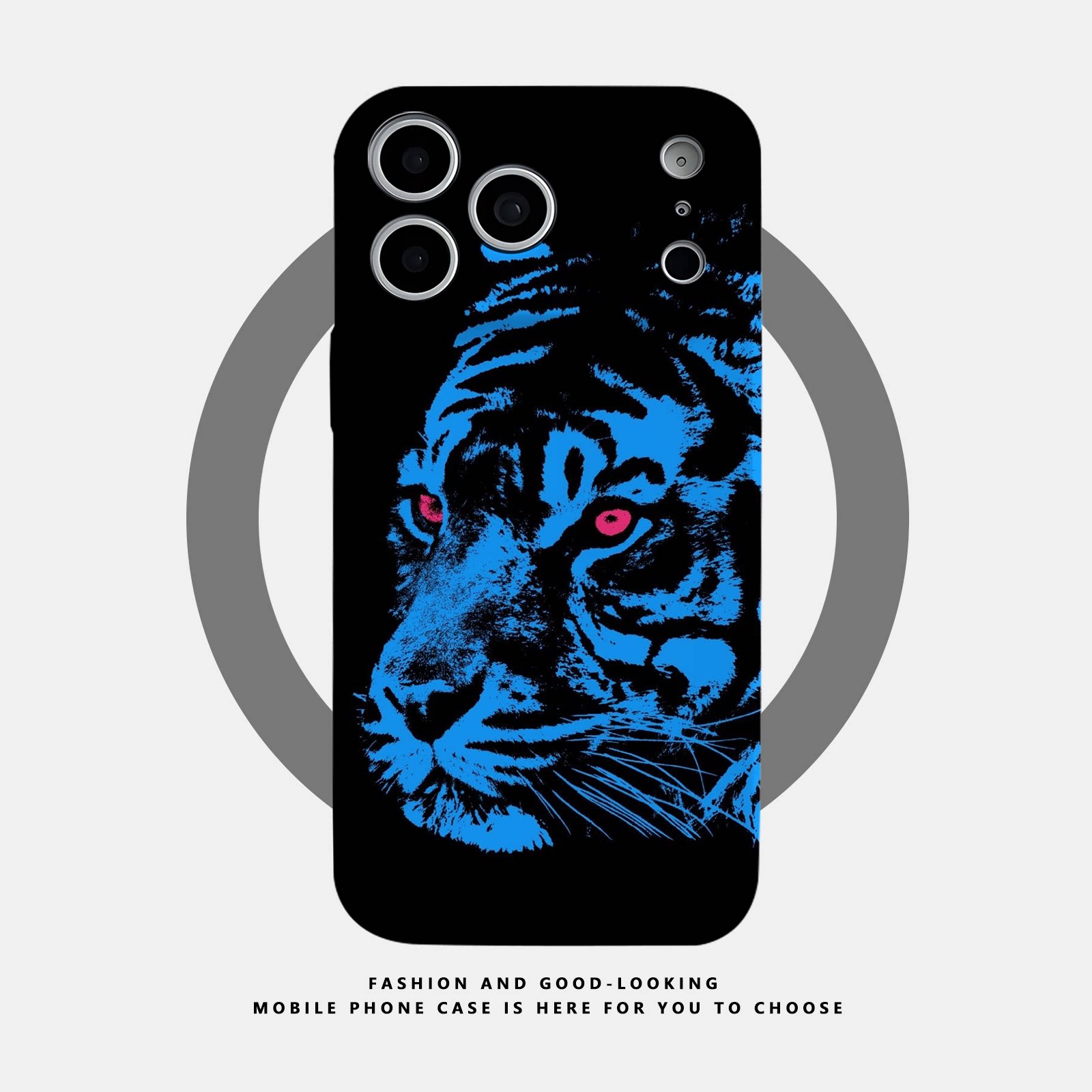 适用于苹果iPhone18ProMax手机壳17 16 15 14 Plus 13 12新款高档磁吸菲林硬壳全包潮防摔保护套蓝调霓虹猛虎