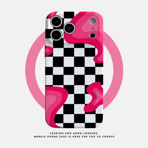 适用于苹果iPhone17ProMax手机壳16 15 14 Plus 13 12 11新款高档磁吸菲林硬壳全包潮防摔保护套撞色波浪格纹