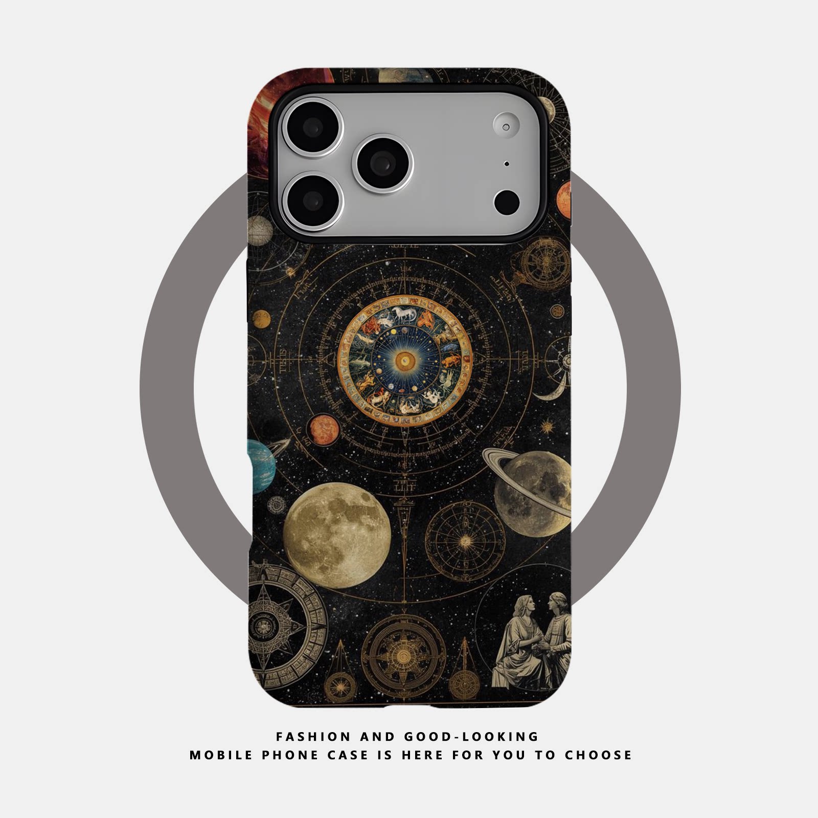 适用于苹果iPhone18ProMax手机壳17 16 15 14 Plus 13 12新款高档二合一菲林磁吸全包防摔保护套复古星盘星球