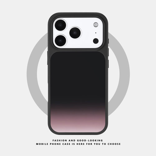 适用于苹果iPhone18ProMax手机壳17 16 15 14 Plus 13 软壳新款高档磁吸磨砂玻璃全包防摔保护套晕染黑紫渐变