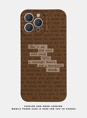 适用苹果华为手绘标记英文iPhone17 15promax13reno9mate40P30/p50新款nova10x90pro荣耀80情侣手机壳iqoo12