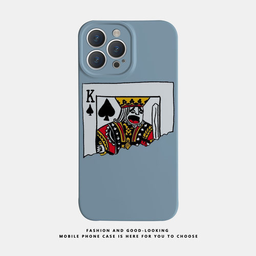 适用苹果华为蓝底扑克牌Kiphone17 15手机壳1312promax荣耀60/70/80P50X90proOPPOreno9/iqoo12新款7/8plus